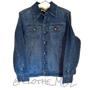 Tommy Hilfiger - Button Down Blue Denim Collared Jean Jacket, size:1X